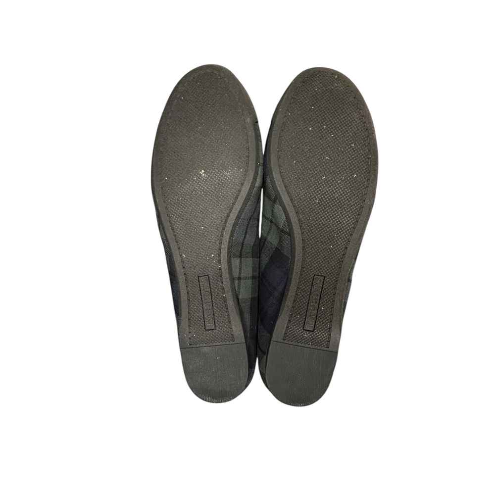 Talbots Women's Penelope Black Watch Navy/Green Plaid Tassel Ballet Flats Sz 7 - Picture 9 of 11